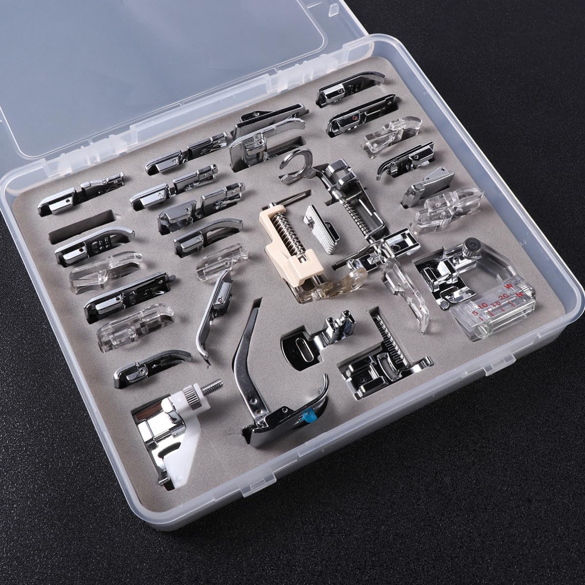 Beaupretty Piedino da Acciaio Lock Premistoffa per Macchina, Cucire