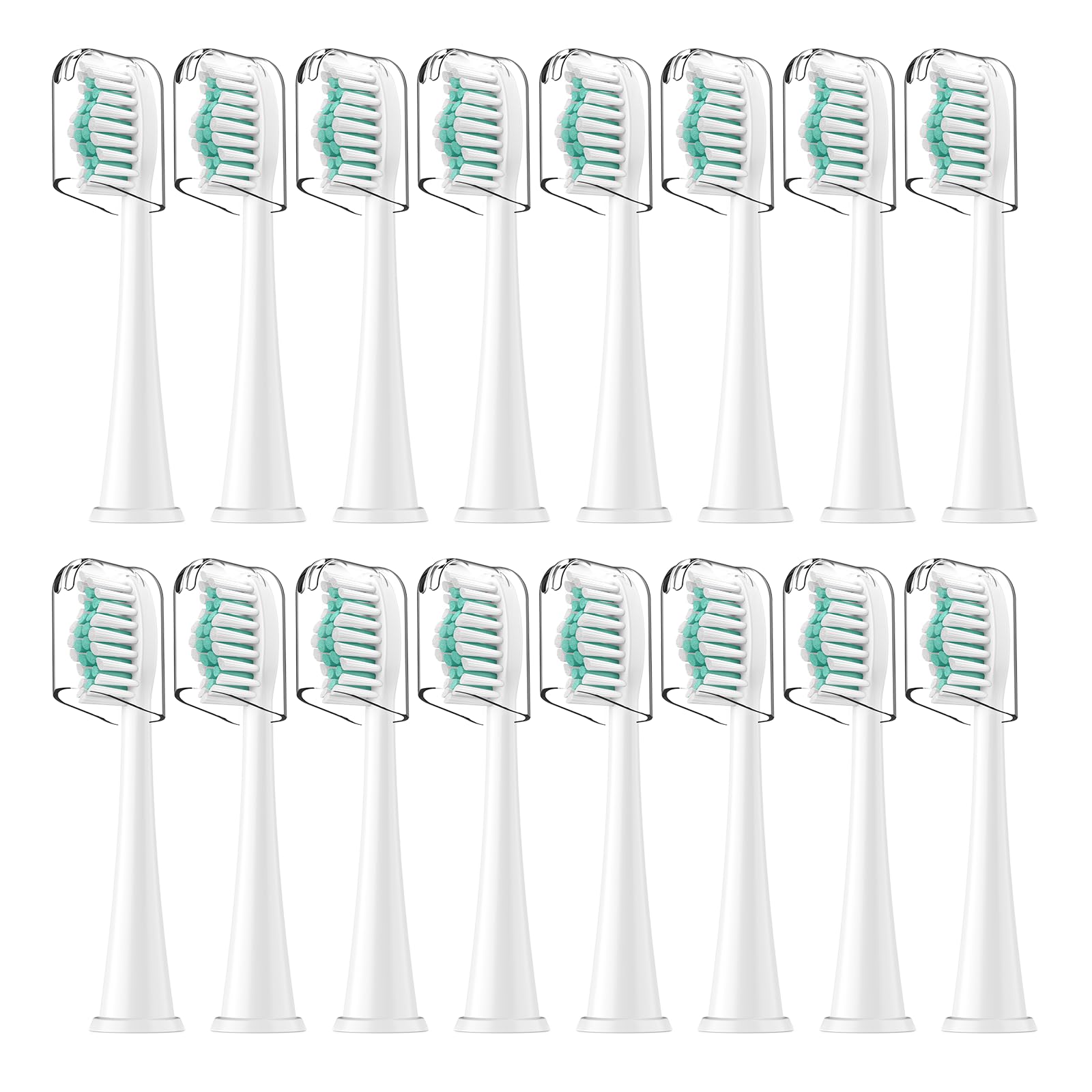 Toothbrush Heads for Philips Sonicare Replacement Brush Heads with Protective Cover Soft Dupont Bristles Electric Toothbrush Replacement Heads for Oral Health, 16 Pack