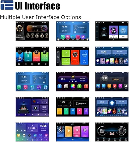 Miniatura 9 de Compatible con Apple Carplay inalámbrico y con cable y Android Auto doble DIN estéreo para automóvil, receptores de radio Android 11 de 7 pulgadas