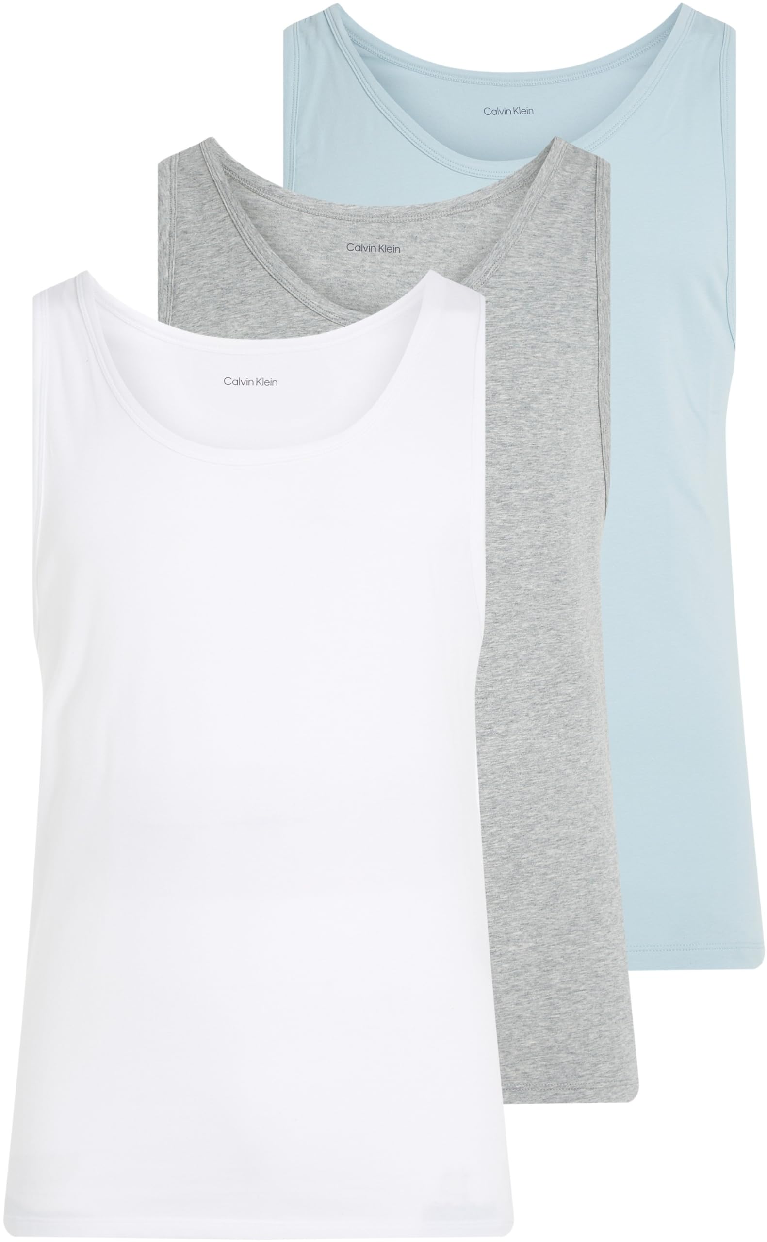 Calvin Klein Herren 3er Pack Tank Tops mit Rundhalsausschnitt