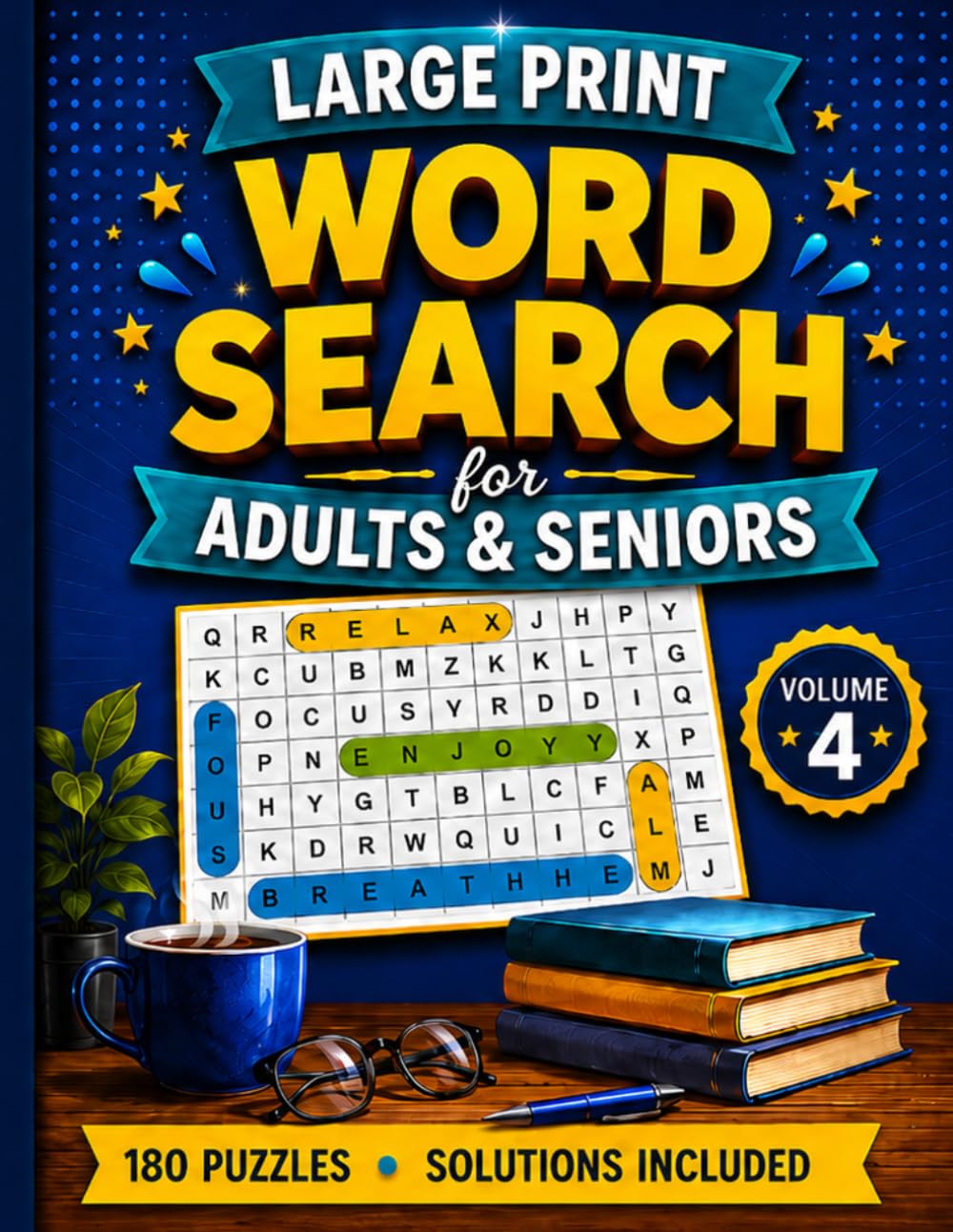 Large Print Word Search for Adults & Seniors Volume 4