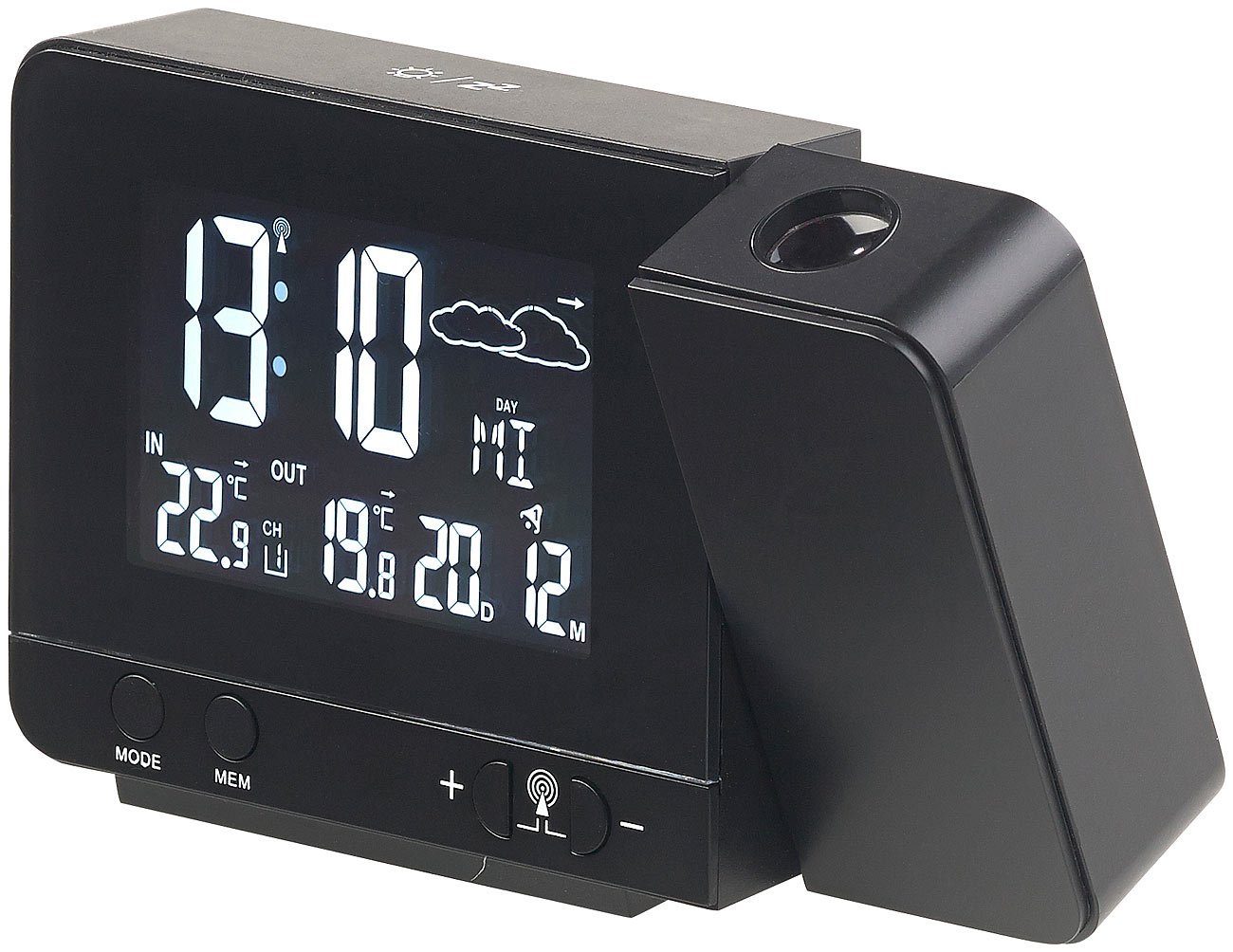 Réveil Projecteur + Station Météo Infactory - Radio-pilotée - Capteur Sans Fil 60m