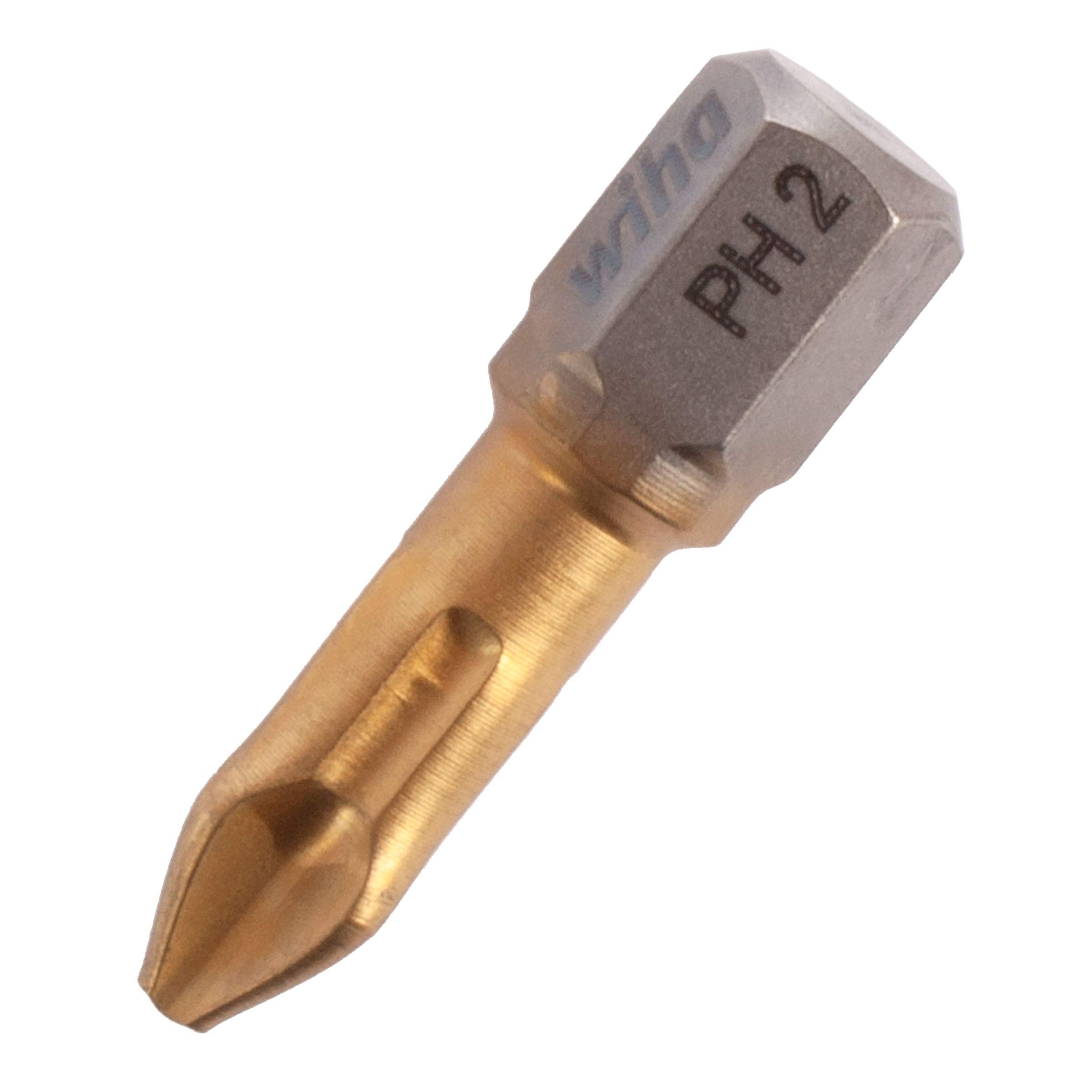 Puntas de inserción Phillips No.2 Trend Snappy de 25mm con nitruro de titanio
