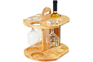 RoyalHouse Bamboo Wine Caddy: Stylish Storage and Display