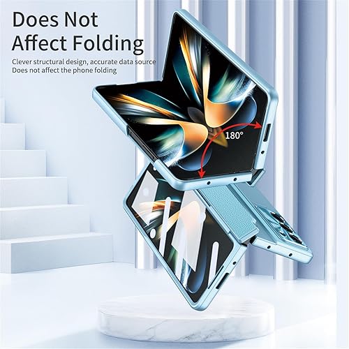 Miniatura 5 de Z Fold 5 - Funda de piel ZFold5 con soporte, compatible con Samsung Galaxy Z Fold 5 2023 (azul)