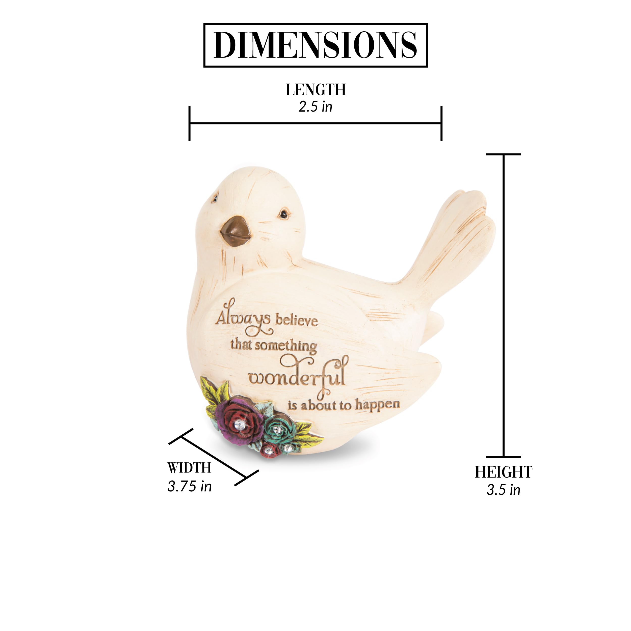 Pavilion Gift Company Dekoratif Bir Şey Harika Kuş Heykelcik 3,5 İnç