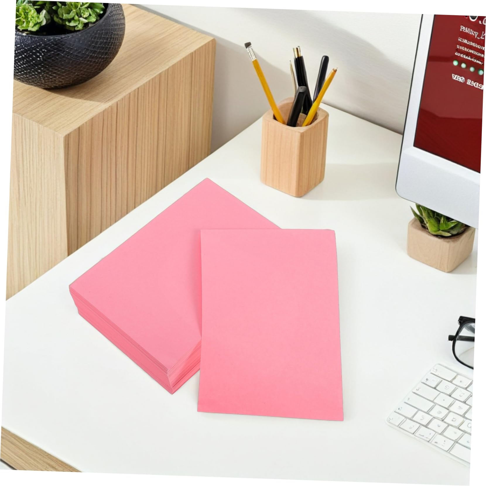 Housoutil 500 Pezzi Carta Colorata Rosa M² per Stampanti e Fotocopie Carta Spessa per Ufficio Scuola e Progetti Creativi DIY Fogli Versatili per Scrapbook e