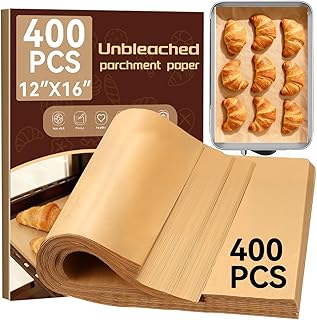 YUANYE 400PCS Parchment Paper Baking Sheets, 12