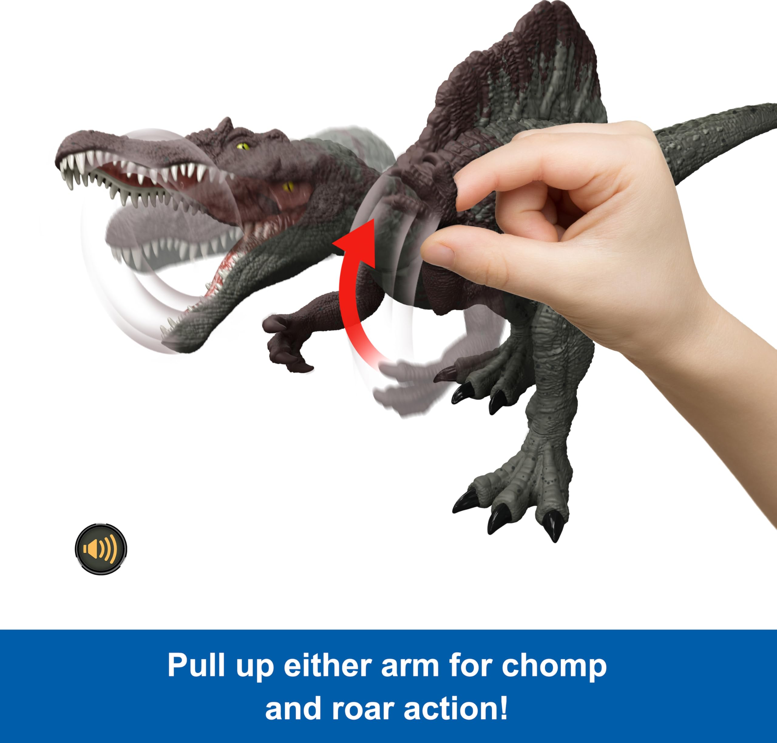 Jurassic World Spinozaur Atak: dinosauro lungo 53 cm con artigli d'attacco