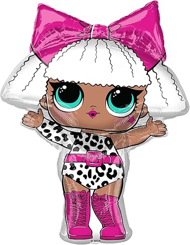 Anagram 38446 Lol Surprise Diva - Globo de fiesta de Mylar de aluminio, 34 pulgadas, multicolor, paquete de 1