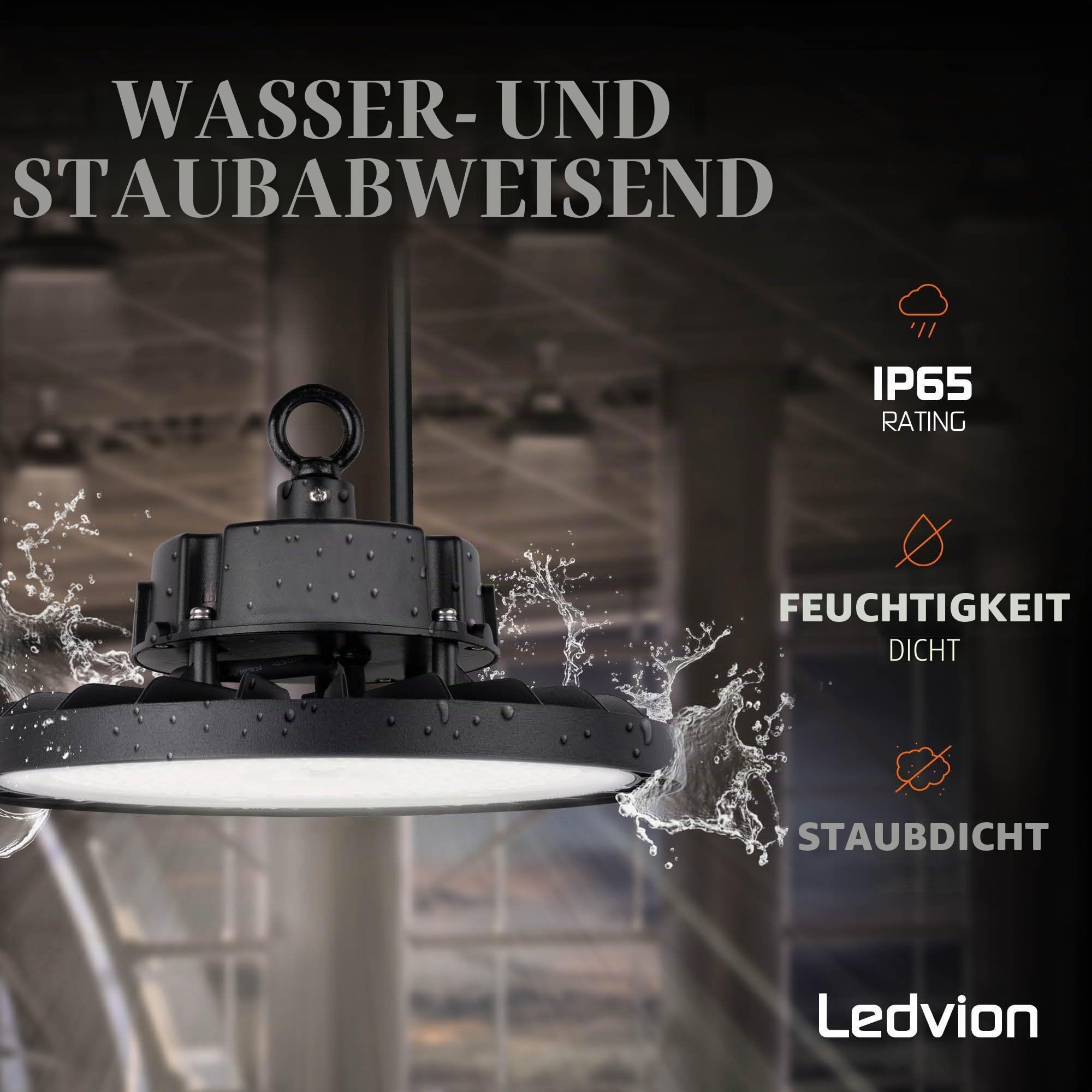 Ledvion LED Hallenstrahler IP65 100W 180 lm/W 6000K Dimmbar