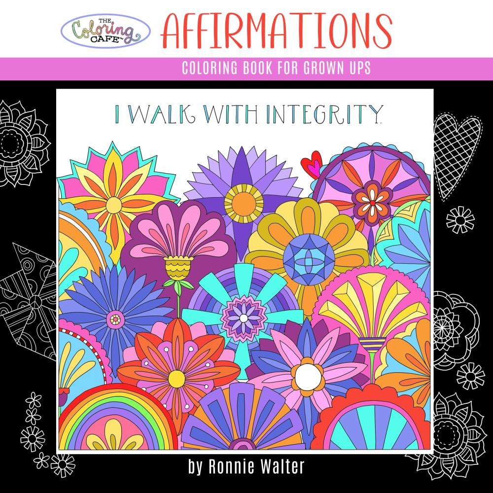 The Coloring Cafe- Affirmations: Coloring Book for Grownups