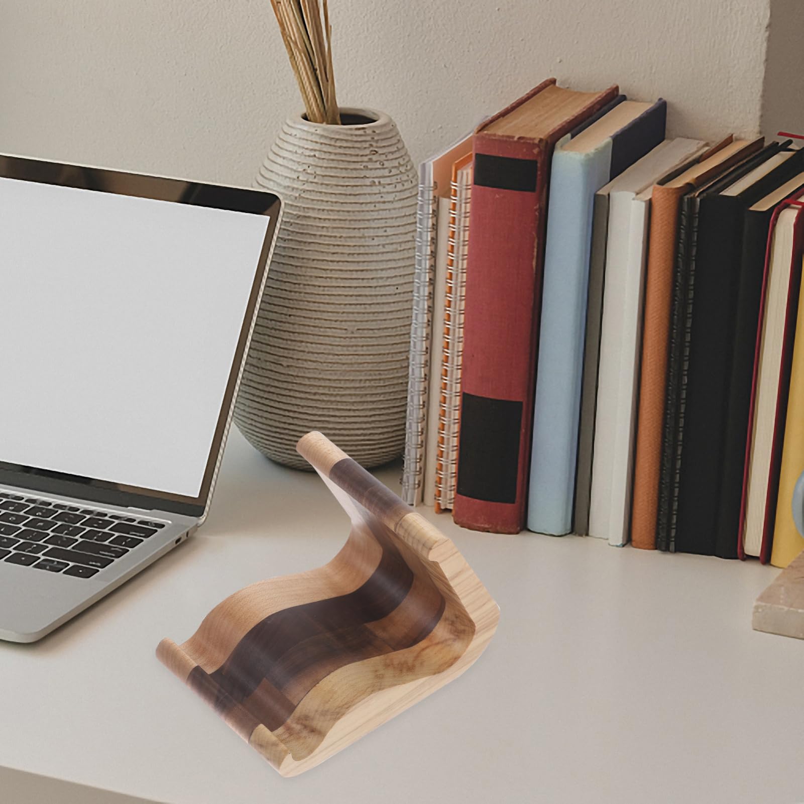Uonlytech Supporto Per Tablet in Legno Base Stabile Multifunzione Portatile Facile Da Trasportare Per Lo Streaming