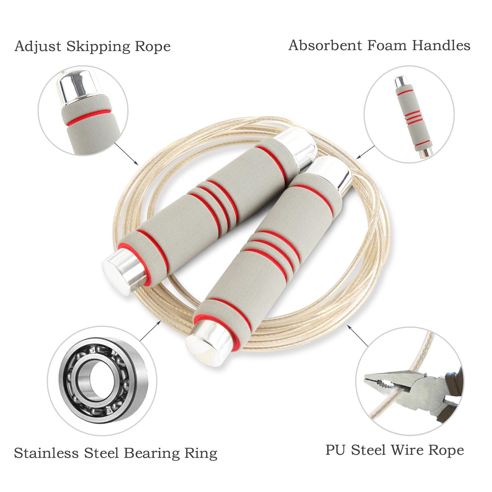 Jump Ropes for Fitness,Rope Skipping Kids,Jump Rope For Adults Lose Weighted,Best Cardio Workout & Endurance Training Gym