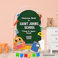 Vista 7 de Letrero de regreso a clases – Letrero de bienvenida personalizado de regreso a clases – Señal de hora de aprender para dar la bienvenida a