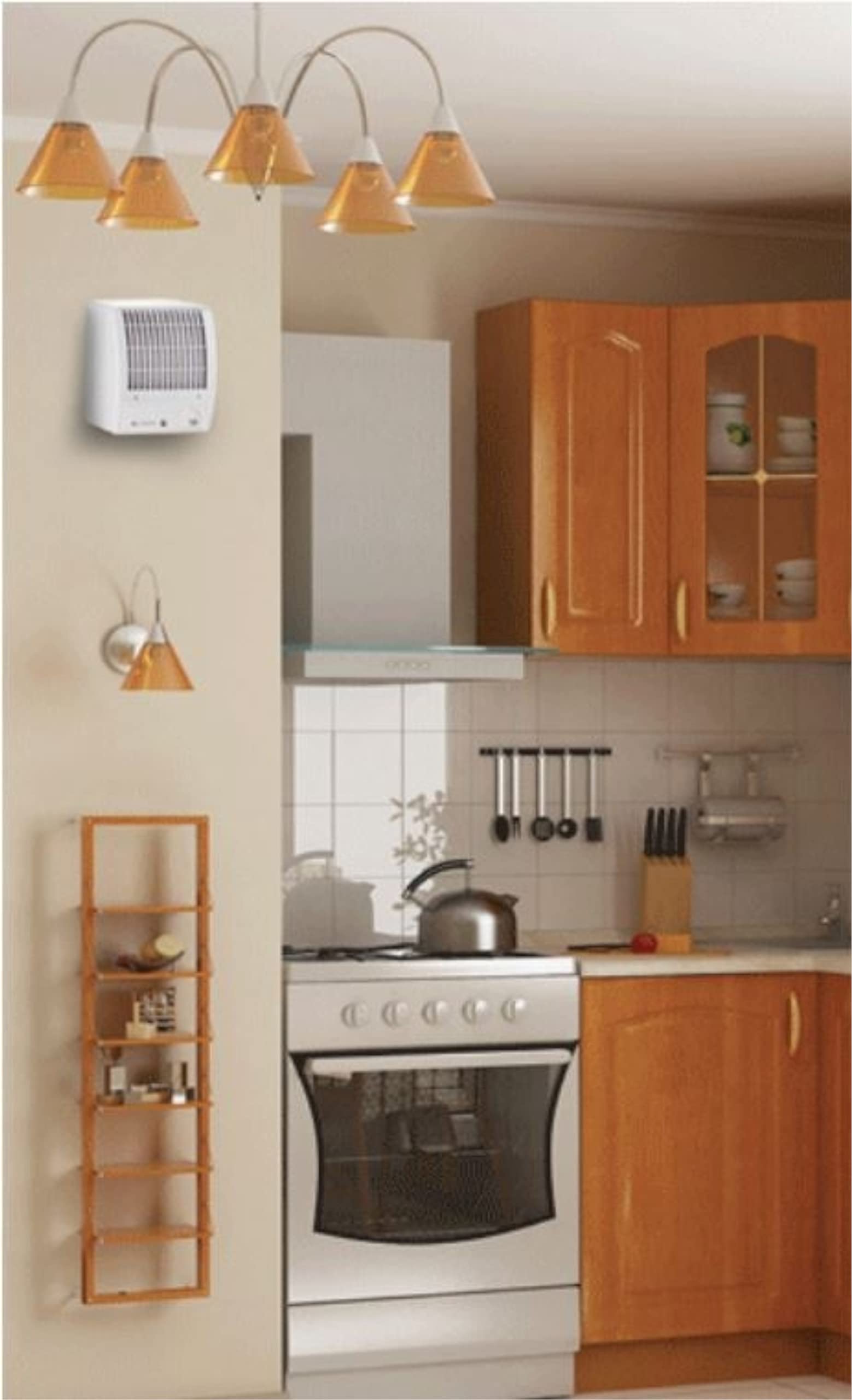 VENTS Wandventilator Radialventilator 100 CF Turbo TH mit Nachlauf & Hygrostat