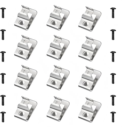 Paquete de 12 clips de cinturón de acero inoxidable para herramientas eléctricas dewelt de 20 V - Compatible con DCD980, DCD980L2, DCD985, DCD985L2