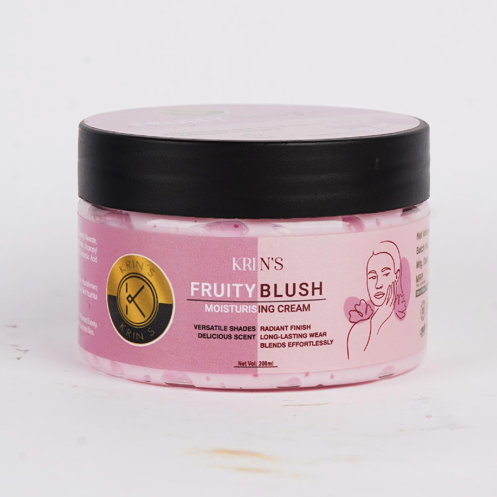 Krin's Fruity Blush Moisturising Cream - 200ml