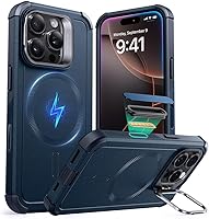 Vista 44 de ESR Funda magnética resistente para iPhone 13 Pro con soporte, protección contra caídas de grado militar de 23 pies, compatible con accesorios