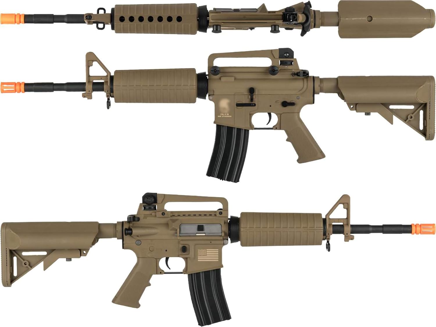 Evike Airsoft - Matrix/S&T Sportsline Airsoft M4 AEG Rifle w/ G3 Micro-Switch Gearbox (Model: M4A1 350 FPS/Dark Earth)