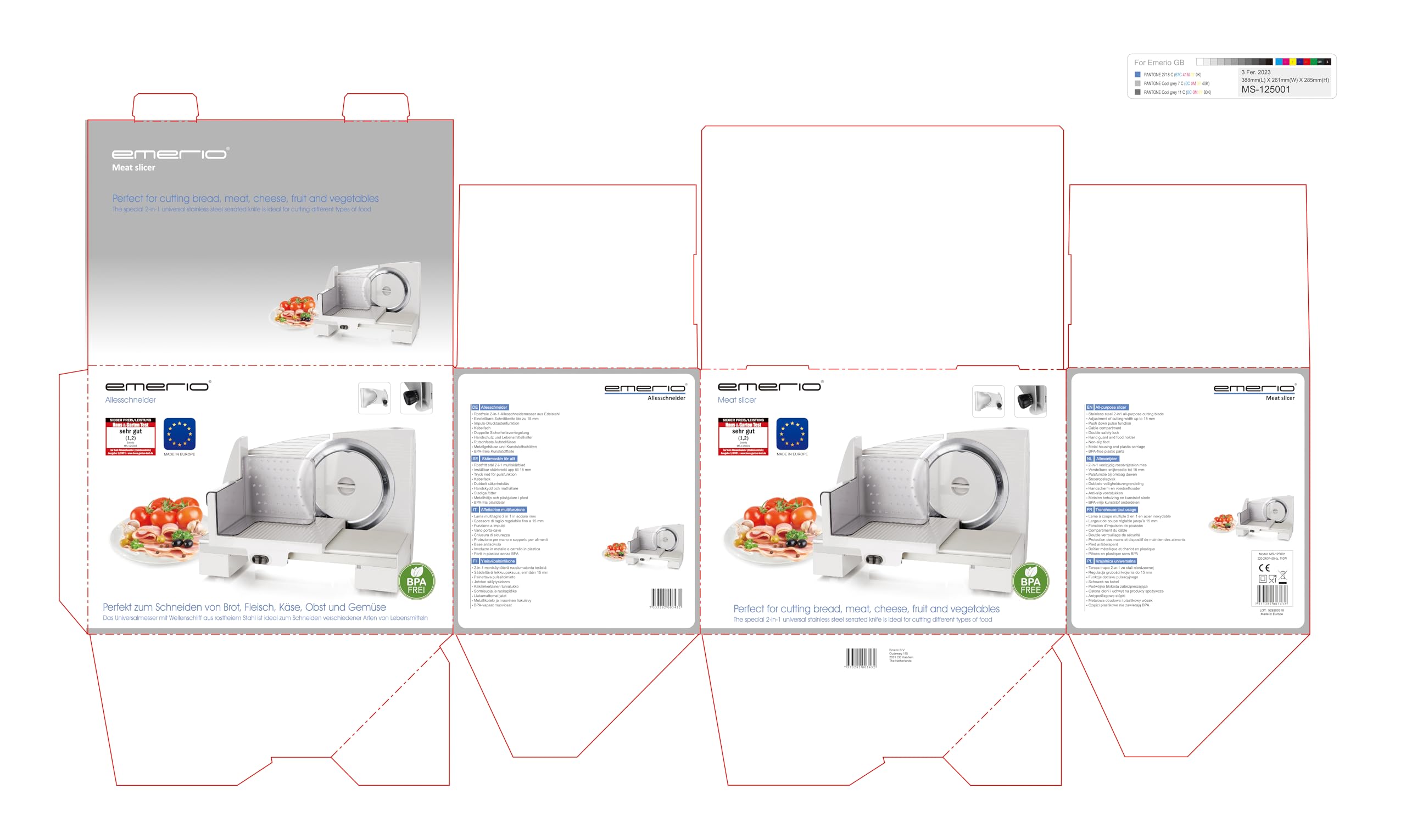 Emerio MS-125001 Snijmachine RVS