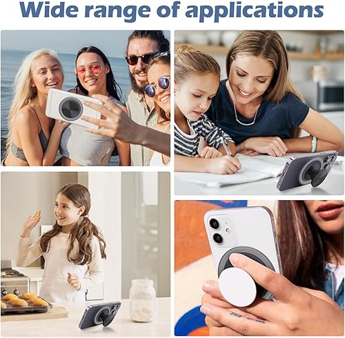 Miniatura 7 de Base magnética esmerilada para PopSocket para iPhone 15141312, soporte de teléfono extraíble compatible con fundas MagSafe