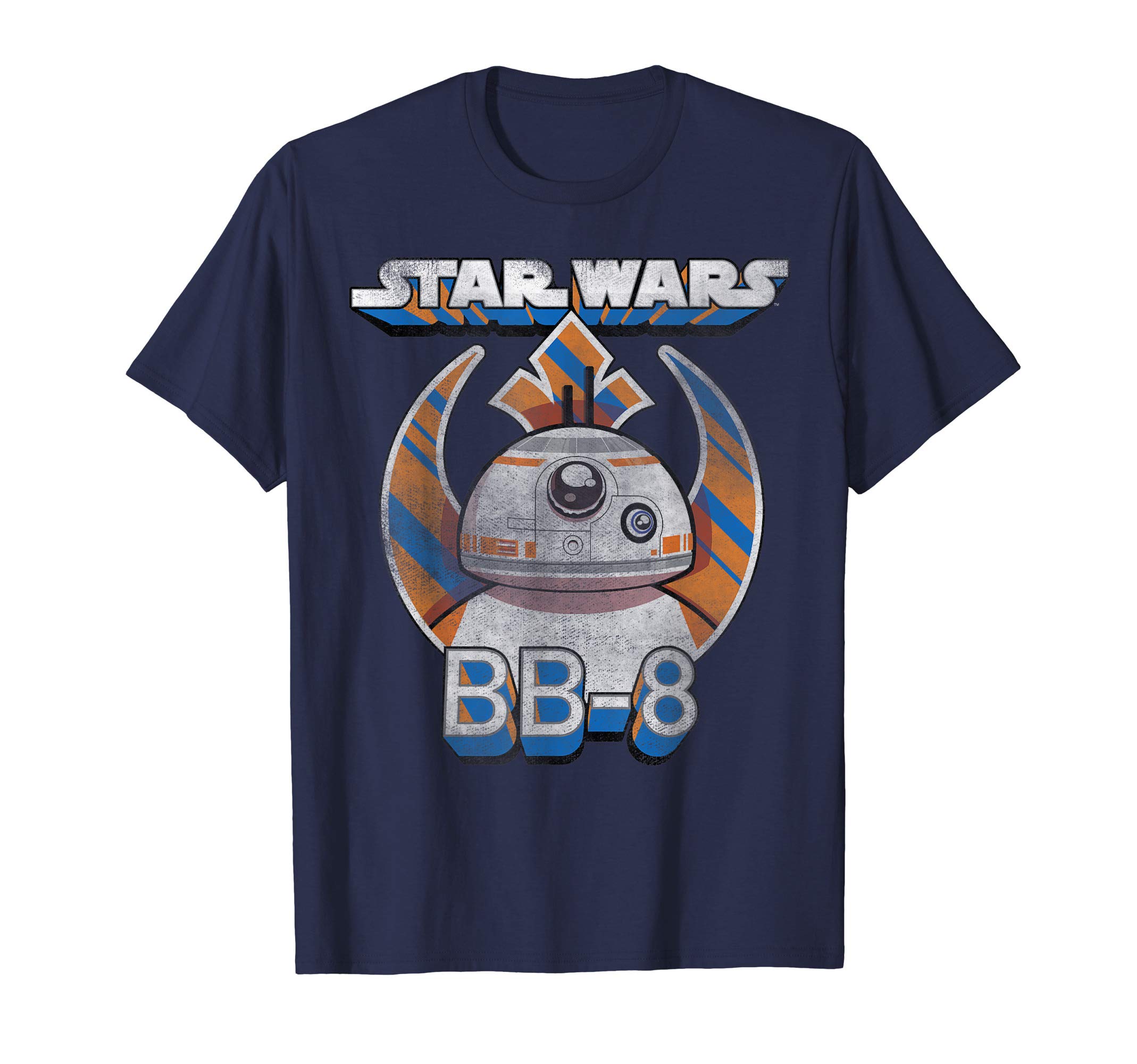 Star Wars BB-8 Episode 7 Rebel Logo With Stripes T-Shirt