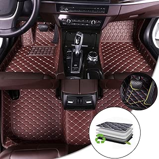 Car Floor Mat For Audi R8 2007-2015 Car Full Coverage Non-slip Leather Mat Protection Carpet Set Coffee colour - coolthings.us