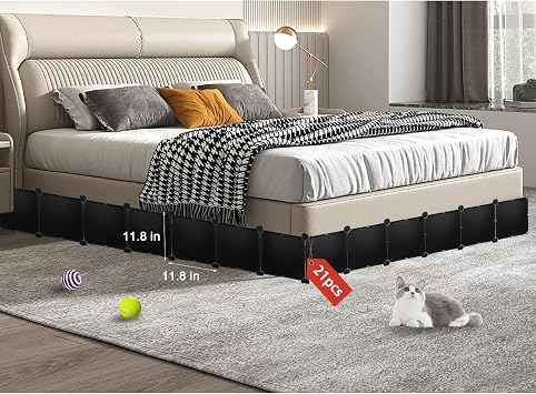 11.8" H 248" L Total Under Bed Blocker for Pets, MultiPurpose Bed Blockers