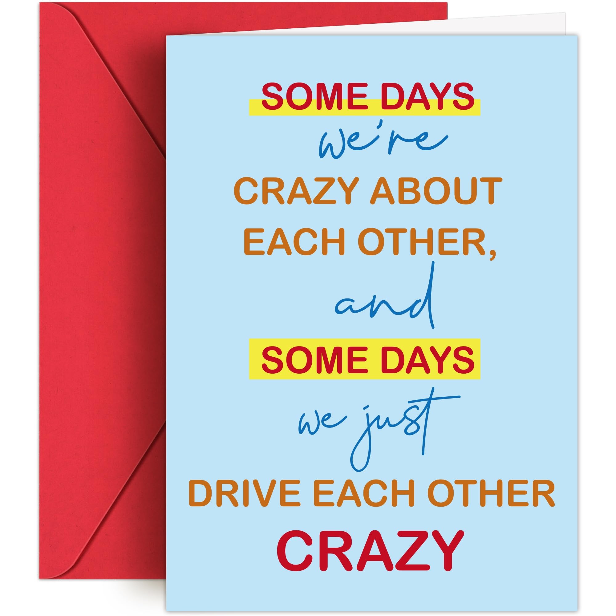 XoBathti Valentines day Card for Husband Wife - Fun Crazy Valentines Day Card for Boyfriend Girlfriend from Girlfriend Boyfriend, Valentine's Gifts