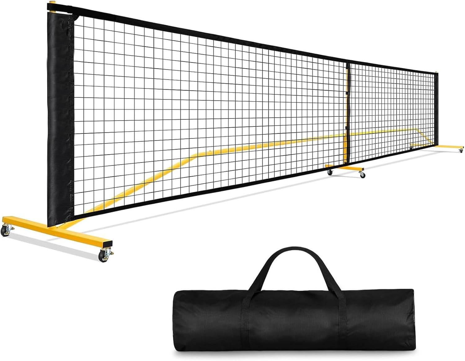 (Incomplete)Portable Pickleball Net, Pickleball Net with Sturdy Metal Frame and Durable Net for Indoor and Outdoor Games, Net Conforms to Tournament Regulations, Comes with Carrying Bag