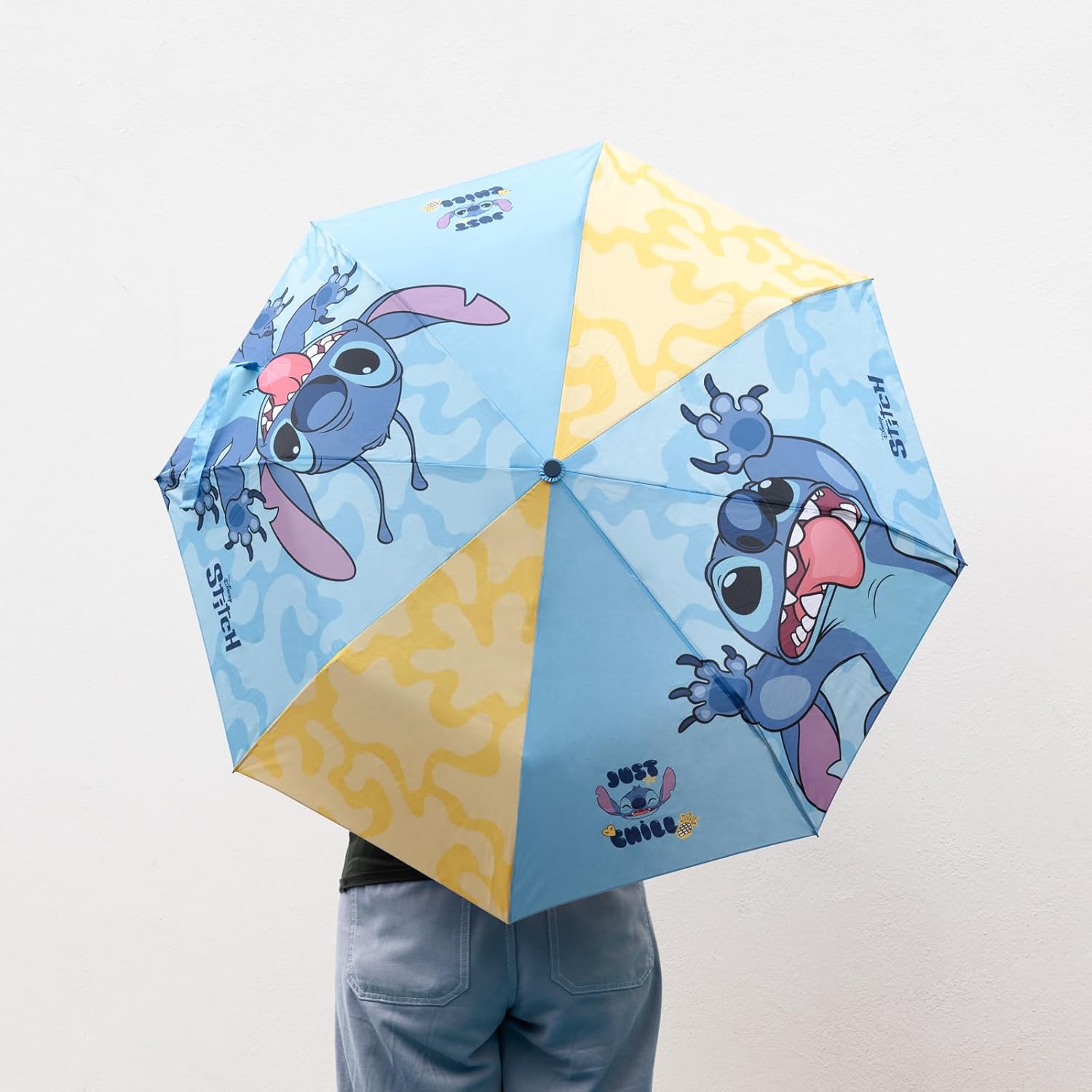 Foldable Bags Umbrella Automatic Disney Stitch Umbrella Small - Mini Umbrella Kids Lilo and Stitch Gifts for Girls and Boys - Official Disney Merch, Stitch., Stitch.