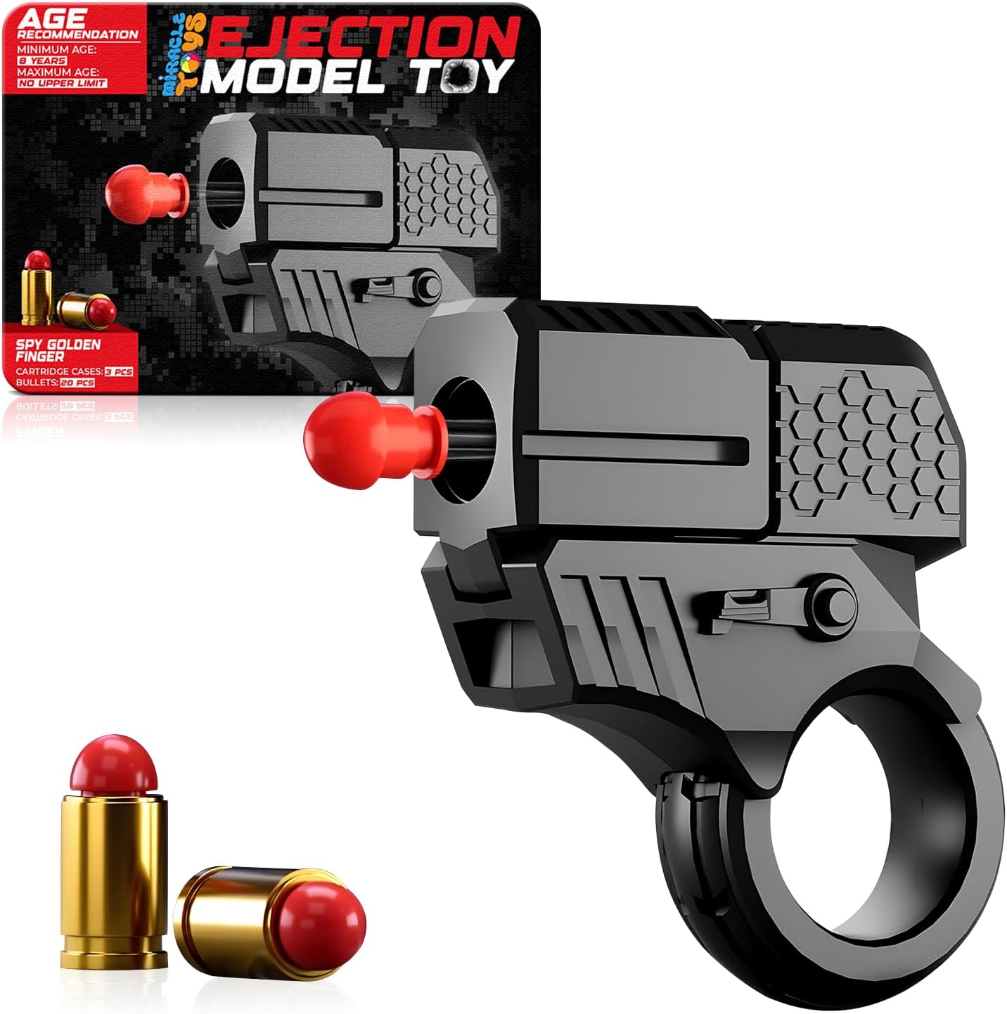 Fidget Gun for Adults and Kids, Stress Relief Gun Fidget Toy for ADHD, Anxiety & Focus, Portable EDC Alloy Steel Metal Fidget Toy with Shell Ejection for Fun, for Adults and Kids.