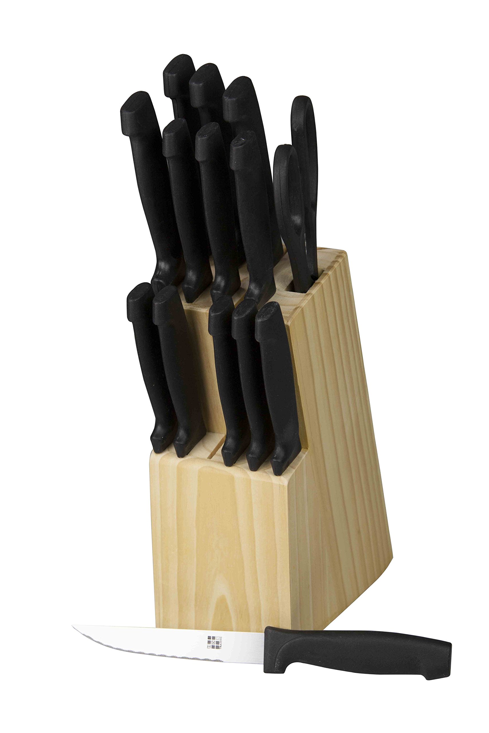 Home Basics 15-Piece Knife Set with Wood Block