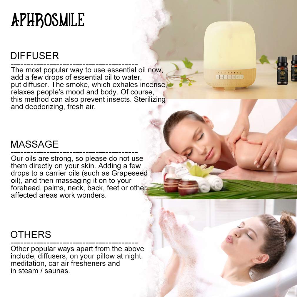 Aromatherapie Bergamotte ätherisches Öl Set für Diffusor, 100% reine Wacholderbeere ätherisches Öl für Luftbefeuchter, 11X10ml Weihrauch ätherische Öle Set- Zimt, Rosmarin Öle...