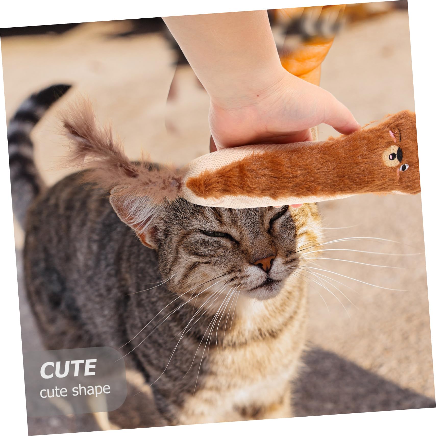 VANZACK Souris en Peluche Remplie De Papier Froissé Jouet Interactif À Mâcher pour Chat Soins Bucco-dentaires pour Chats