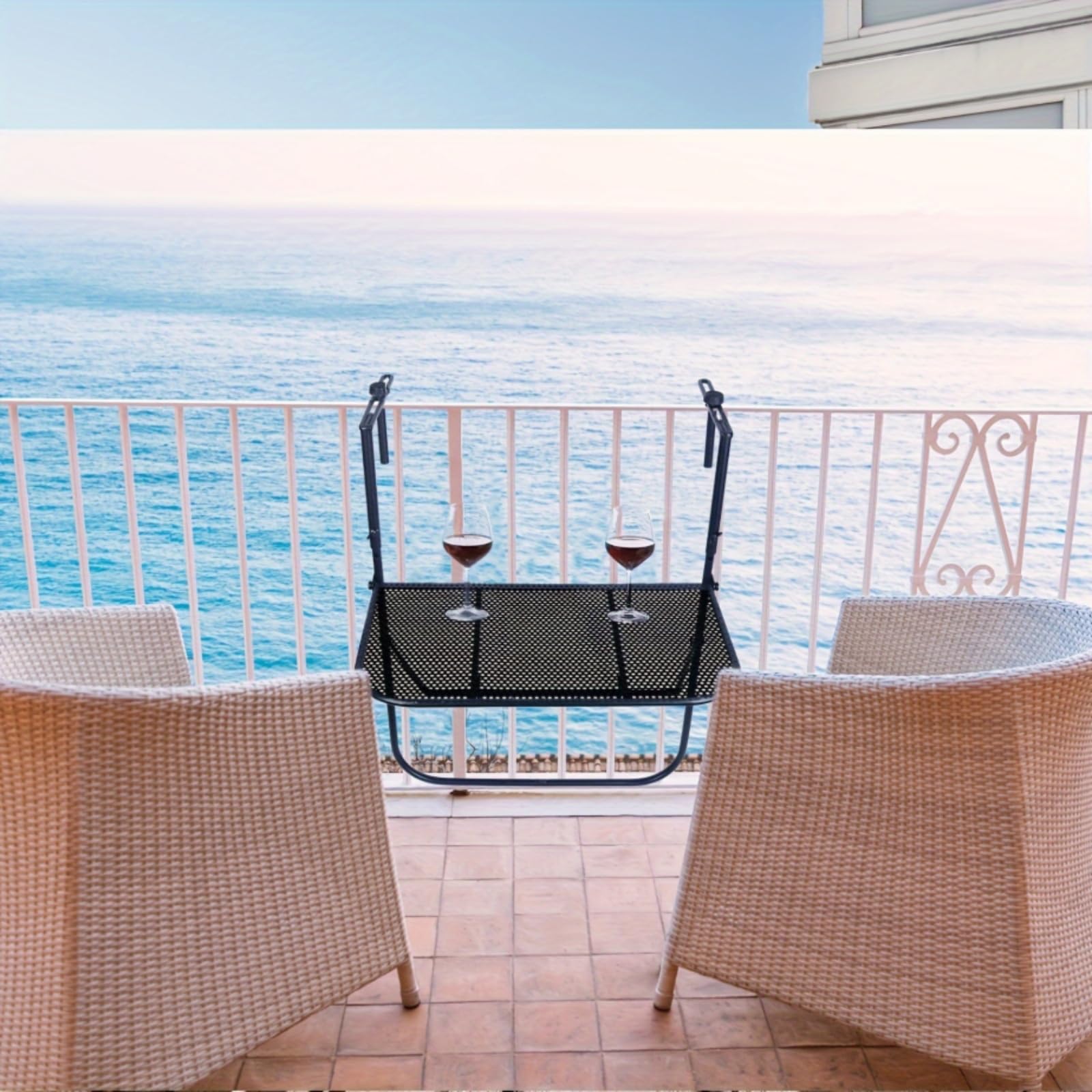 predolo Tavolo Pieghevole da Ringhiera Salvaspazio Tavolo Pieghevole da Balcone Robusto per Terrazzo