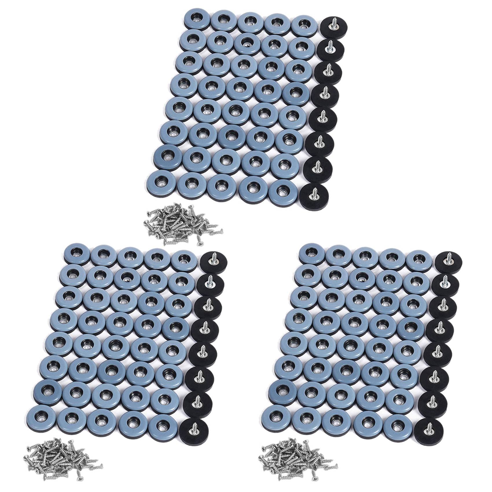 Hndhbfgrt 144Pcs Furniture Gliders PTFE Easy Moving Sliders with Floor Protector for Tiled Hardwood Floors(25mm Round)