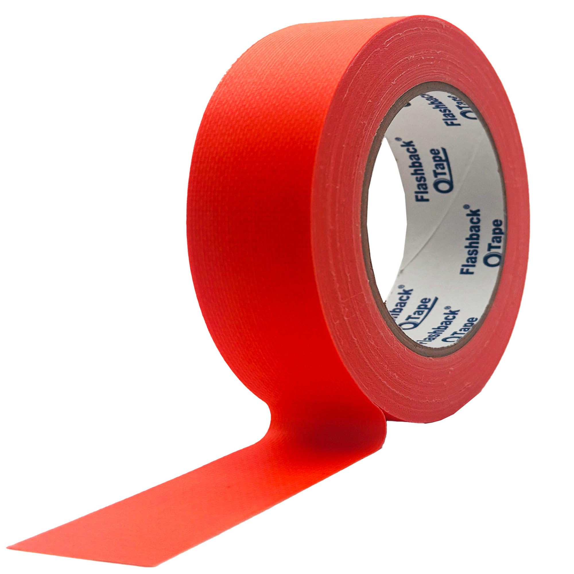 FlashBack Dayglo Fluorescent UV Blacklight Cloth Tape - Hula Hoop & Stage Grip - 48mm x 22.8 m (25 yd / 75 ft) rolls (Orange)