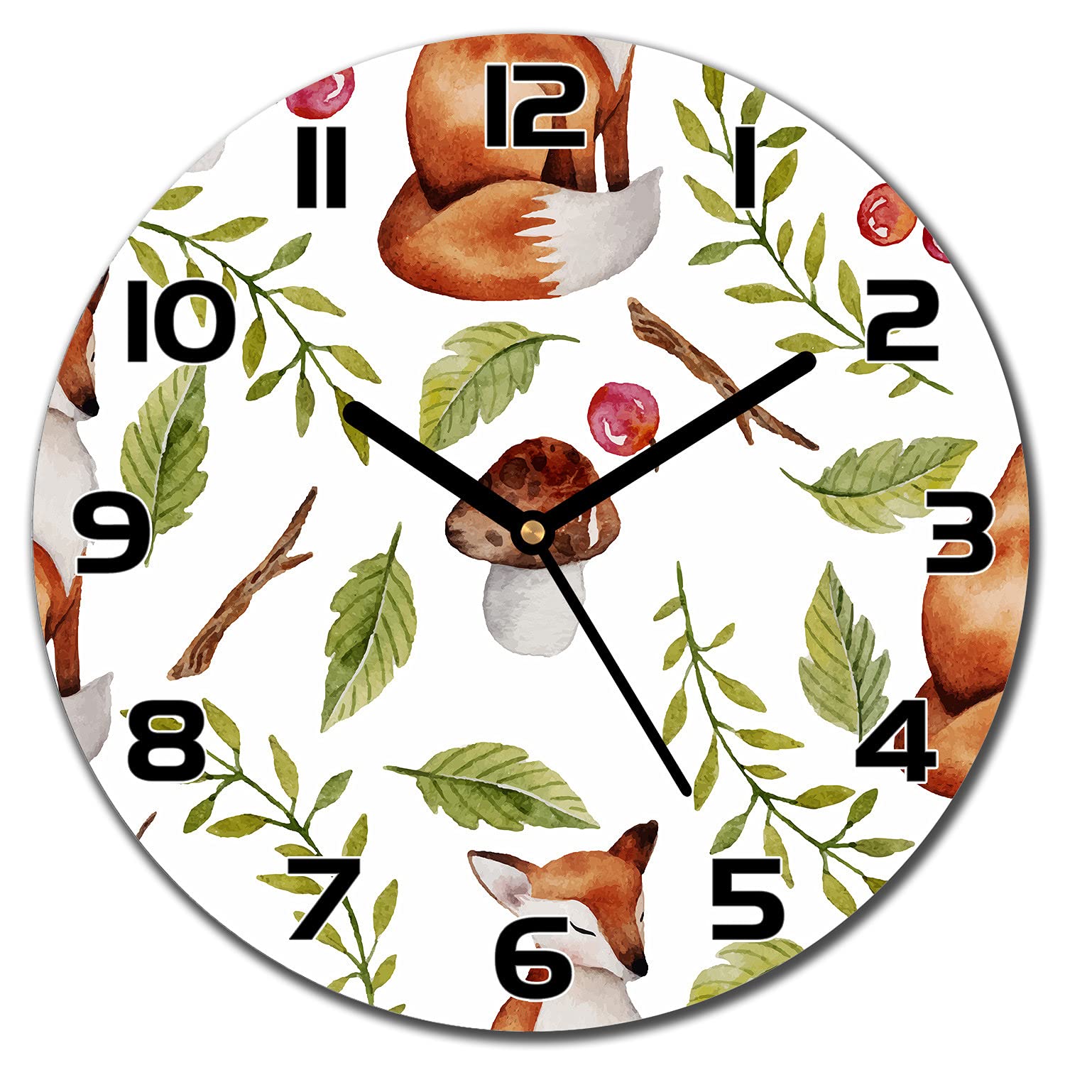Horloge en verre silencieuse de 30 cm pour éliminer les tics-tacs dans le salon