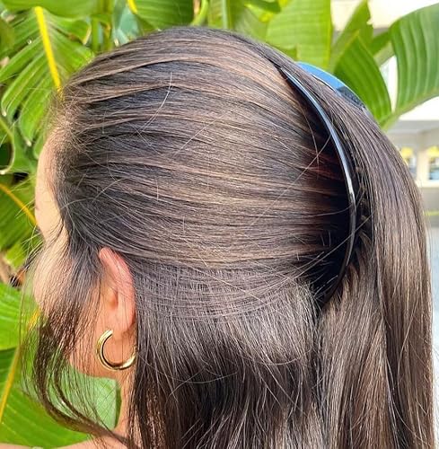 (Black) - Camila Paris MP978/2 French Hair Side Combs, Large 17cm . Strong Hold Grip Hair Clips for