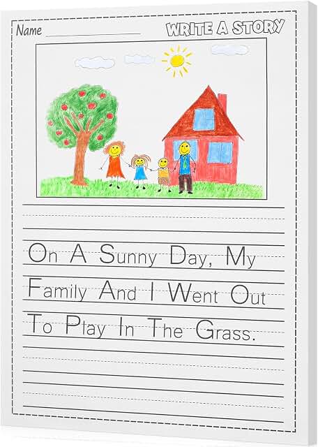 100 Sheets Writing Beginner Paper for Kids