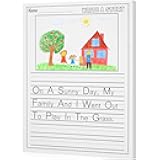 100 Sheets Writing Beginner Paper for Kids Create Story, 8.5