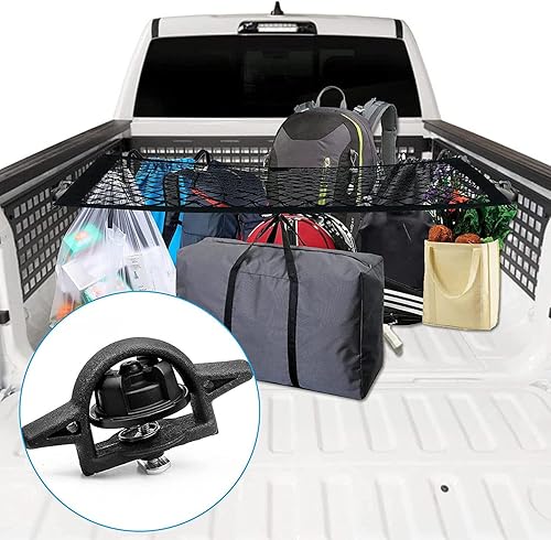 Miniatura 7 de Anclajes de amarre de pared lateral de caja de camioneta para Jeep Gladiator, Toyota Tacoma Tundra 2005-2021, accesorios de camiones (4)