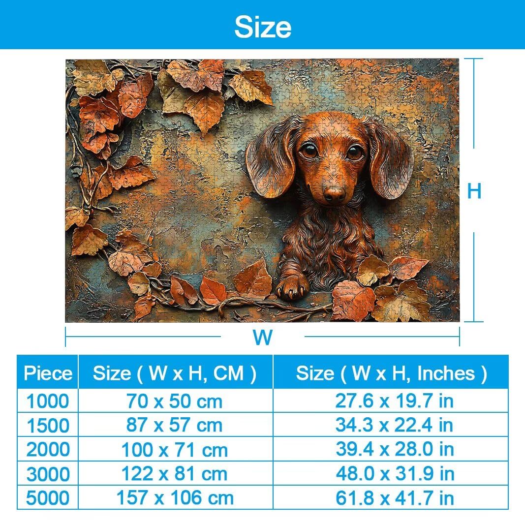 Puzzle 2000 Piezas, Puzzle Perro de Madera para Adultos, Regalos -2340