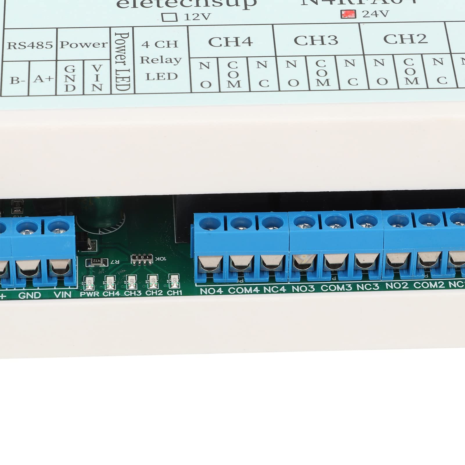 Modulo Relè Wireless con 4 Ingressi/uscite, Ricevitore Trasmettitore RS485,Inclusa - Controlla Facilmente I Tuoi Dispositivi da Remoto(24 V)