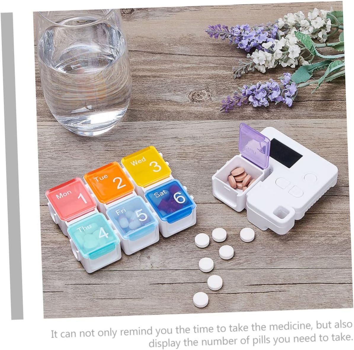 7 Day Portable Medicine Organizer Box with Timer image 5