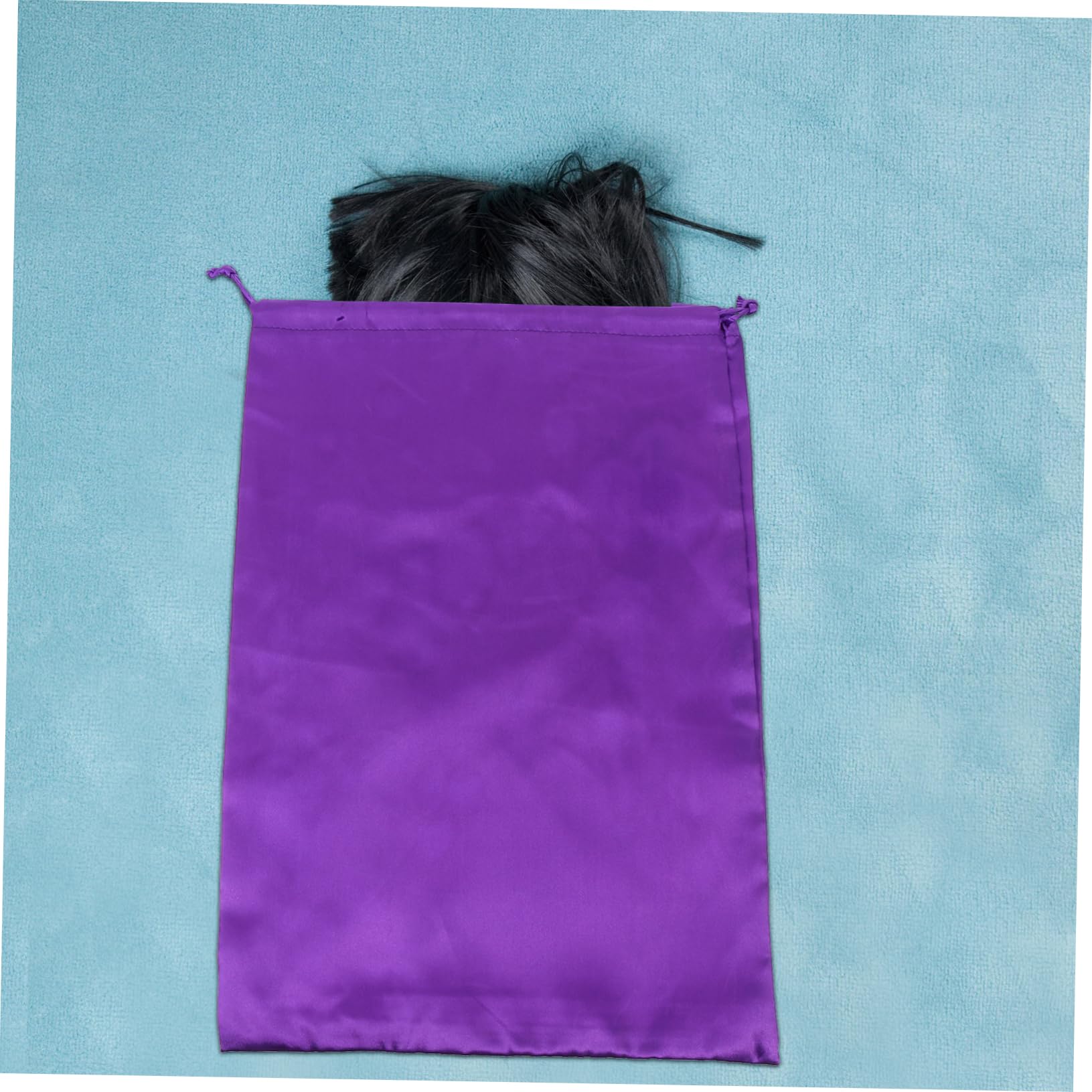 Perückenbeutel 10 Stück aus Satin mit Kordelzug in Violett