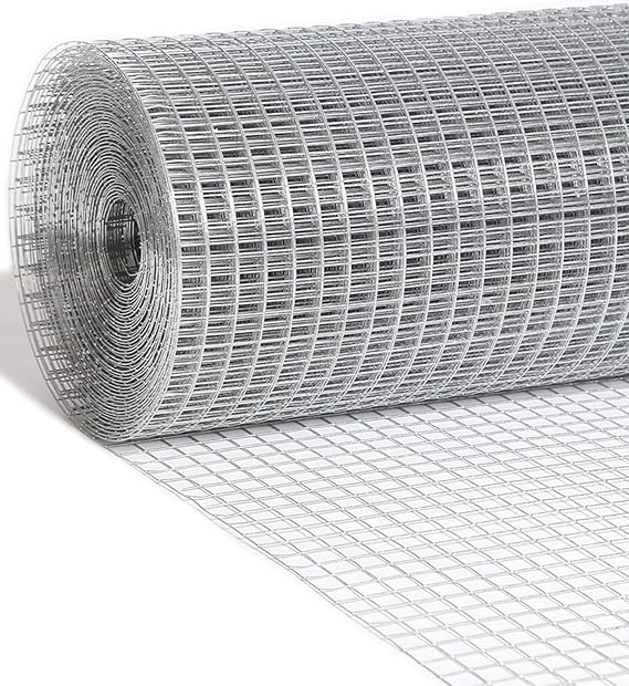 Hardware Cloth 1/2 inch 36 x 100 Ft 19-Gauge, Hot-Dip Galvanized After Welding, Chciken Wire Mesh Roll Wire Cloth Garden Fencing Rodent Wire Gopher Barrier