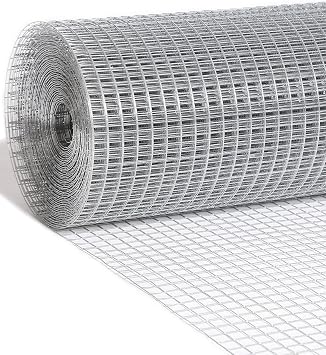 Hardware Cloth 1/2 inch 36 x 100 Ft 19-Gauge, Hot-Dip Galvanized After Welding, Chciken Wire Mesh Roll Wire Cloth Garden Fencing Rodent Wire Gopher Barrier
